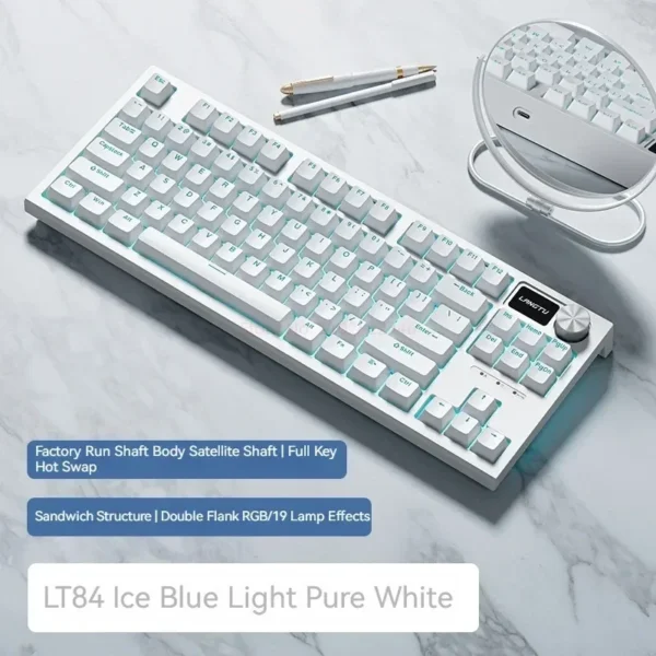 Langtu Lt84 Mechanical Keyboard 84 Keys Full Non impact Rgb Backlit Wireless Wired Gaming Keyboards Hot.webp
