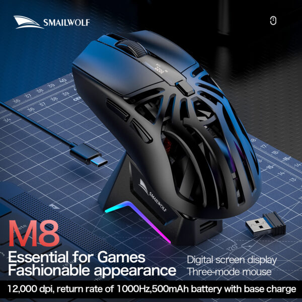 Smailwolf m8 gaming mouse black