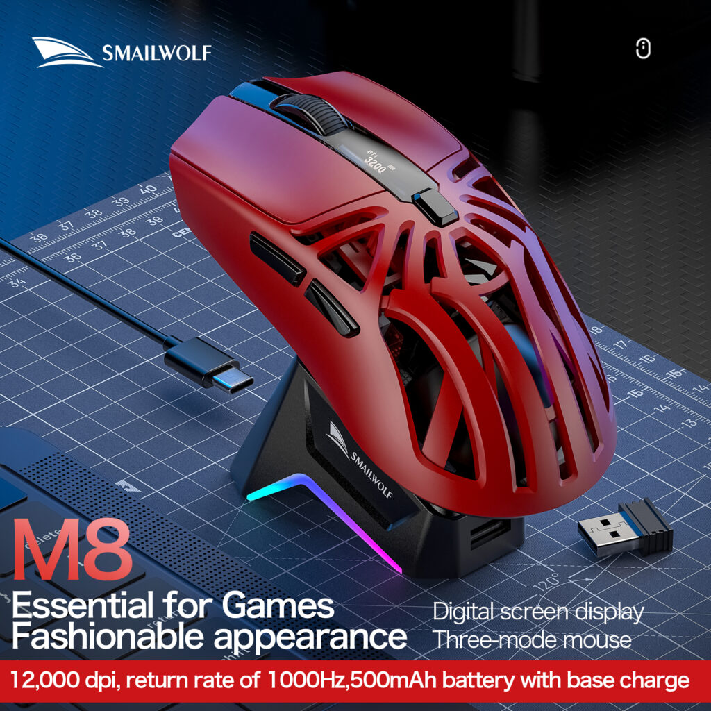 Smailwolf m8 gaming mouse red