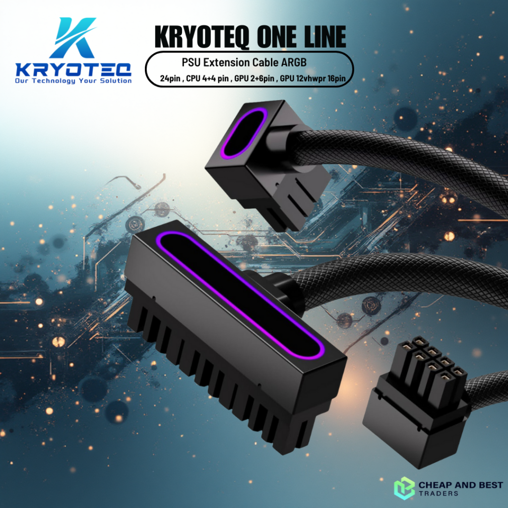 Kryoteq one line psu extension cable argb