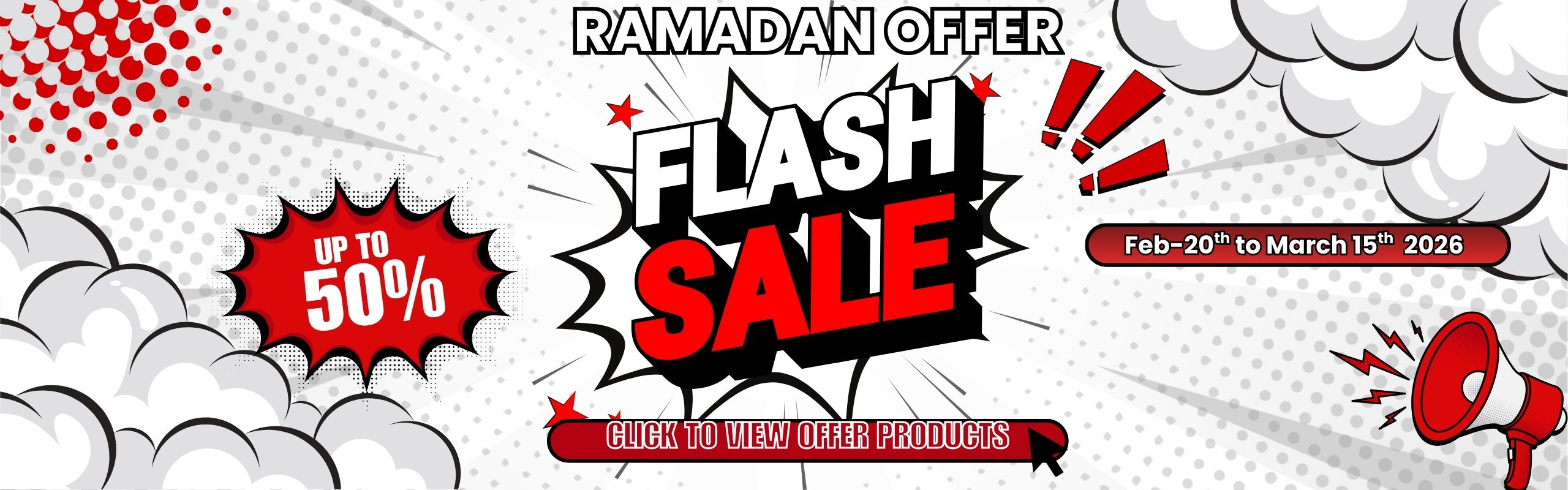 Red and Black Comic 11.11 Flash Sale Instagram Post (Website)