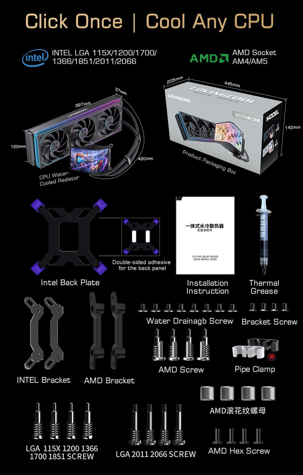 Sc70 Lovingcool SC70 AIO Liquid Cooler – Cheap And Best Traders