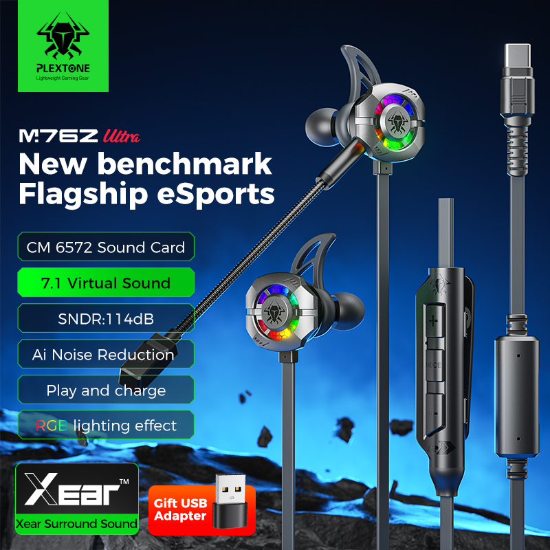 Plextone m762 ultra type c gaming earphone