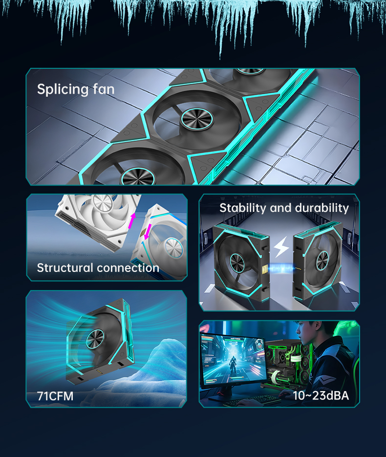 英文版 霜链积木风扇详情页