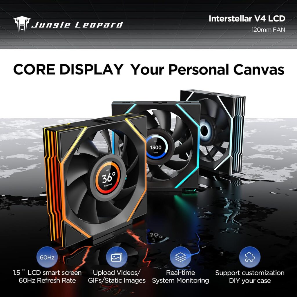 Jungle leaopard intersteller v4 lcd fan argb