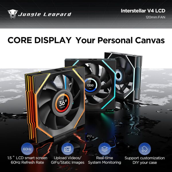 Jungle leaopard intersteller v4 lcd fan argb