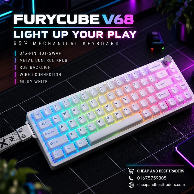 Furycube v68 mechanical keyborad