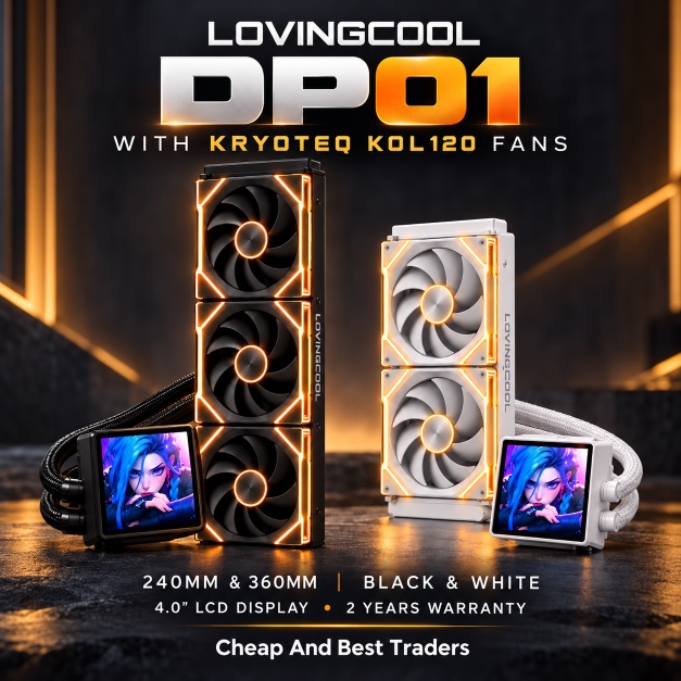 Lovingcoo dp01 Aio cpu cooler kryteq fan